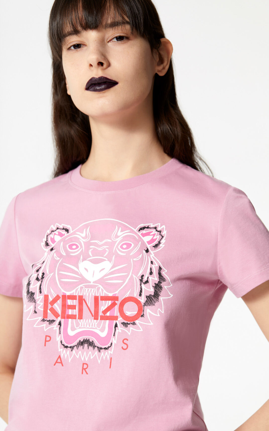 Kenzo Bleached Tiger Ženska Majice Rose SI-4343456